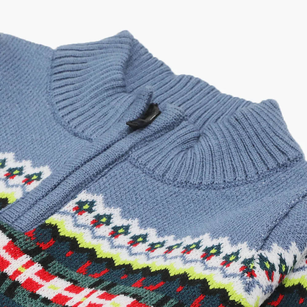 Eminent Boys Mock Neck Sweater - Indigo