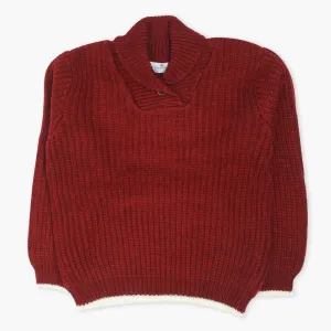 Eminent Boys Shawl Neck Sweater - Maroon