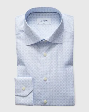 ETON 10000039725 BLUE SLIM SINGLE CUFF SHIRT