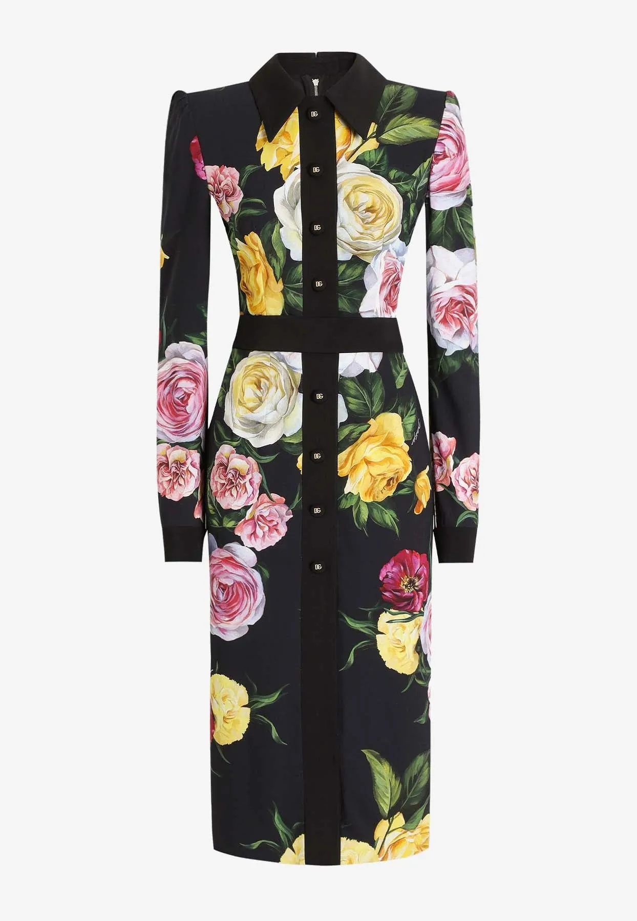 Floral Print Midi Cady Dress