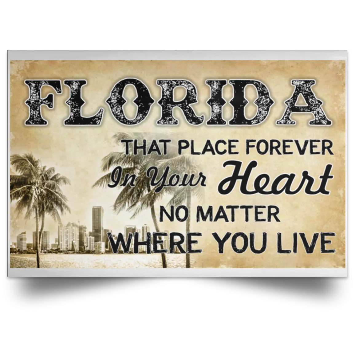 Florida That Place Forever In Your Heart Poster