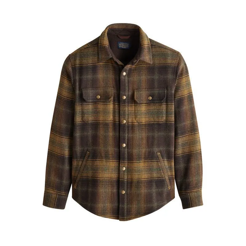 Forest Herringbone Twill Shirt Green Mix/Brown Plaid