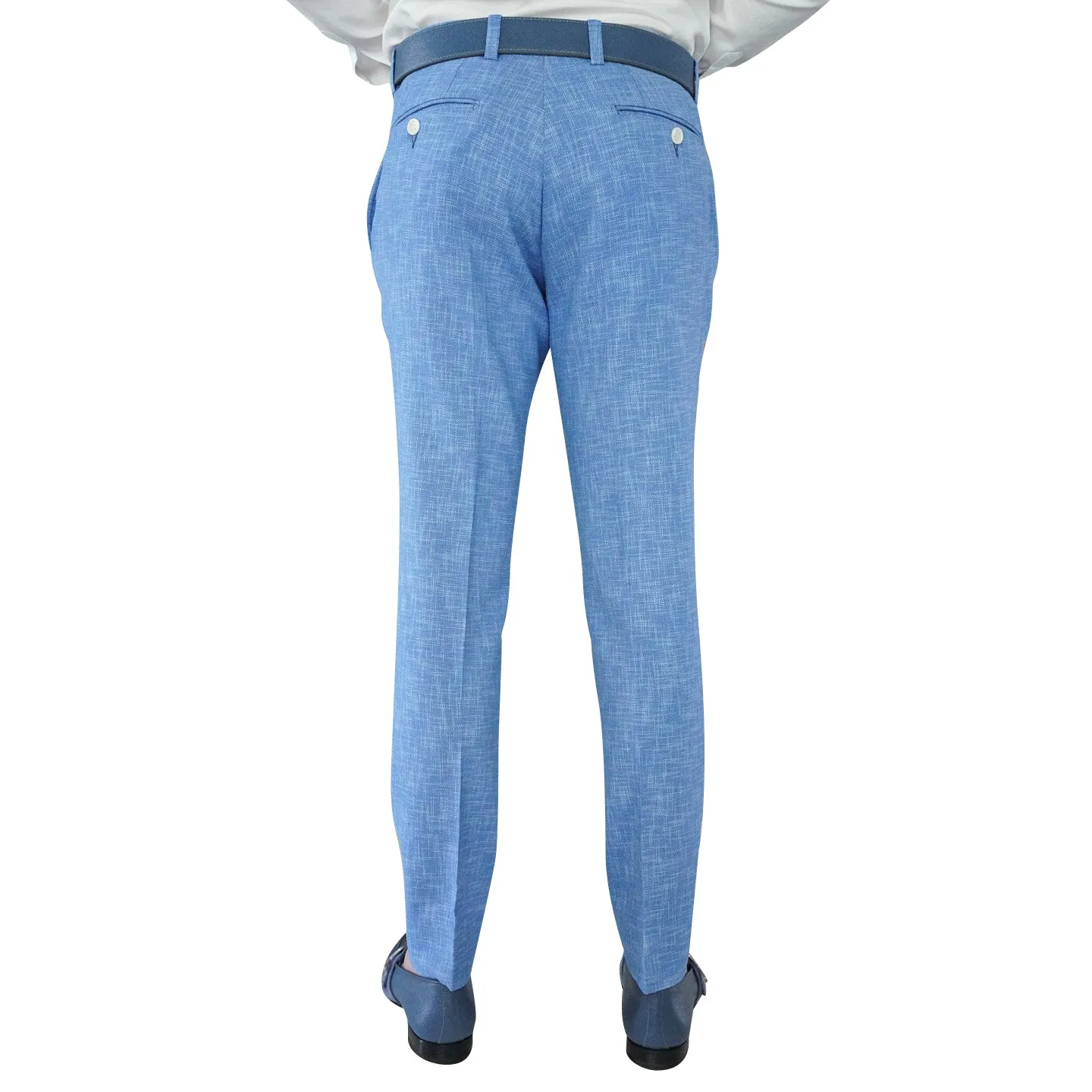 French Blu Lino Tweed Trousers