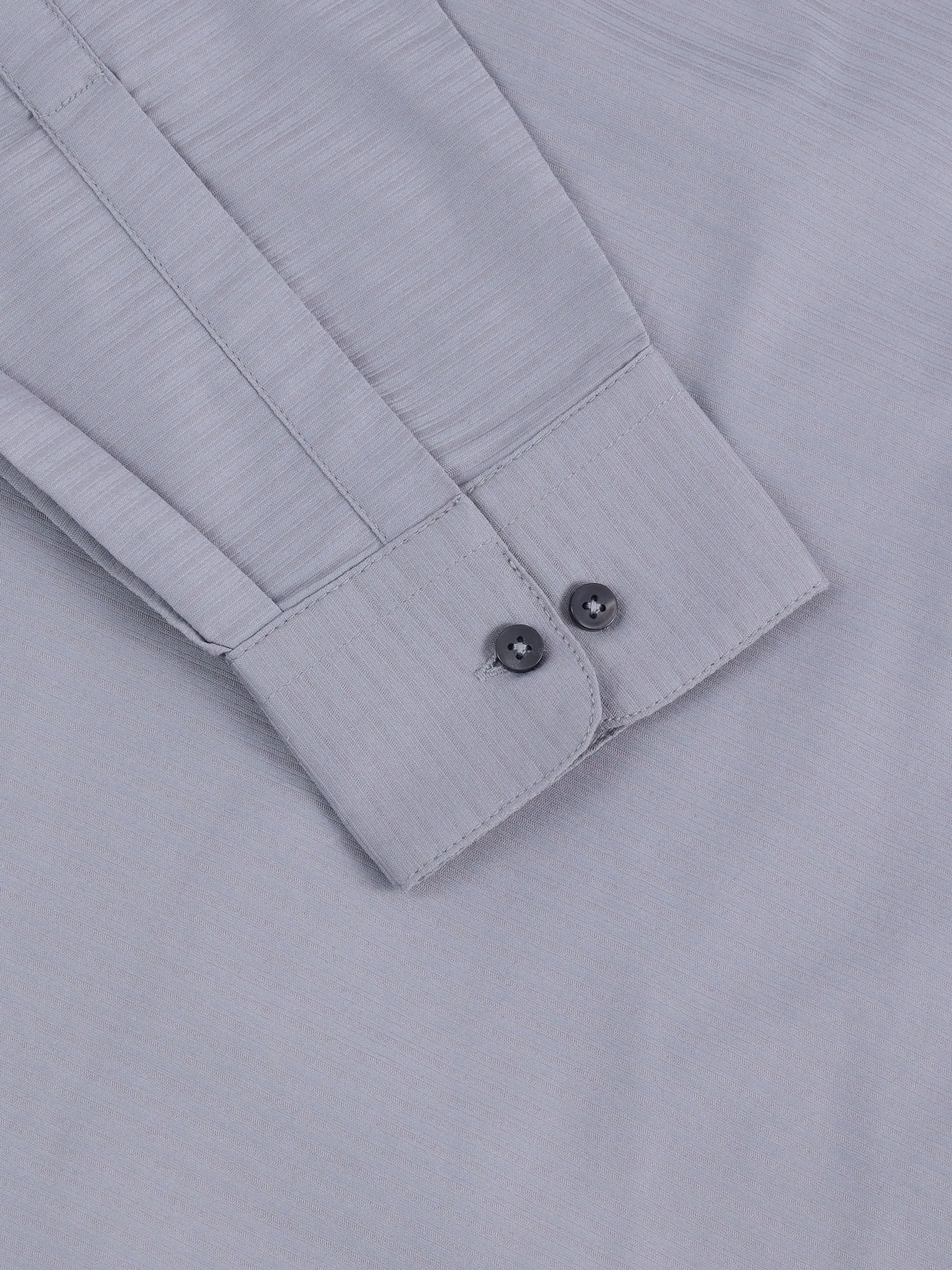 Grey Chinese Collar Slim Fit Shirt