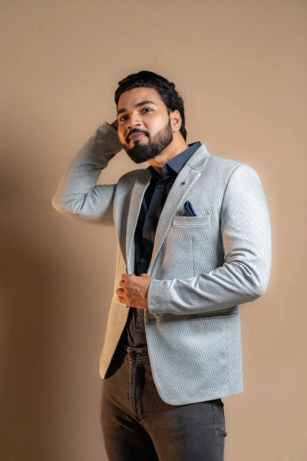 Grey Maze Tweed Blazer