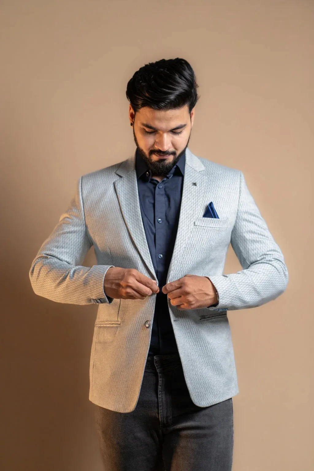 Grey Maze Tweed Blazer