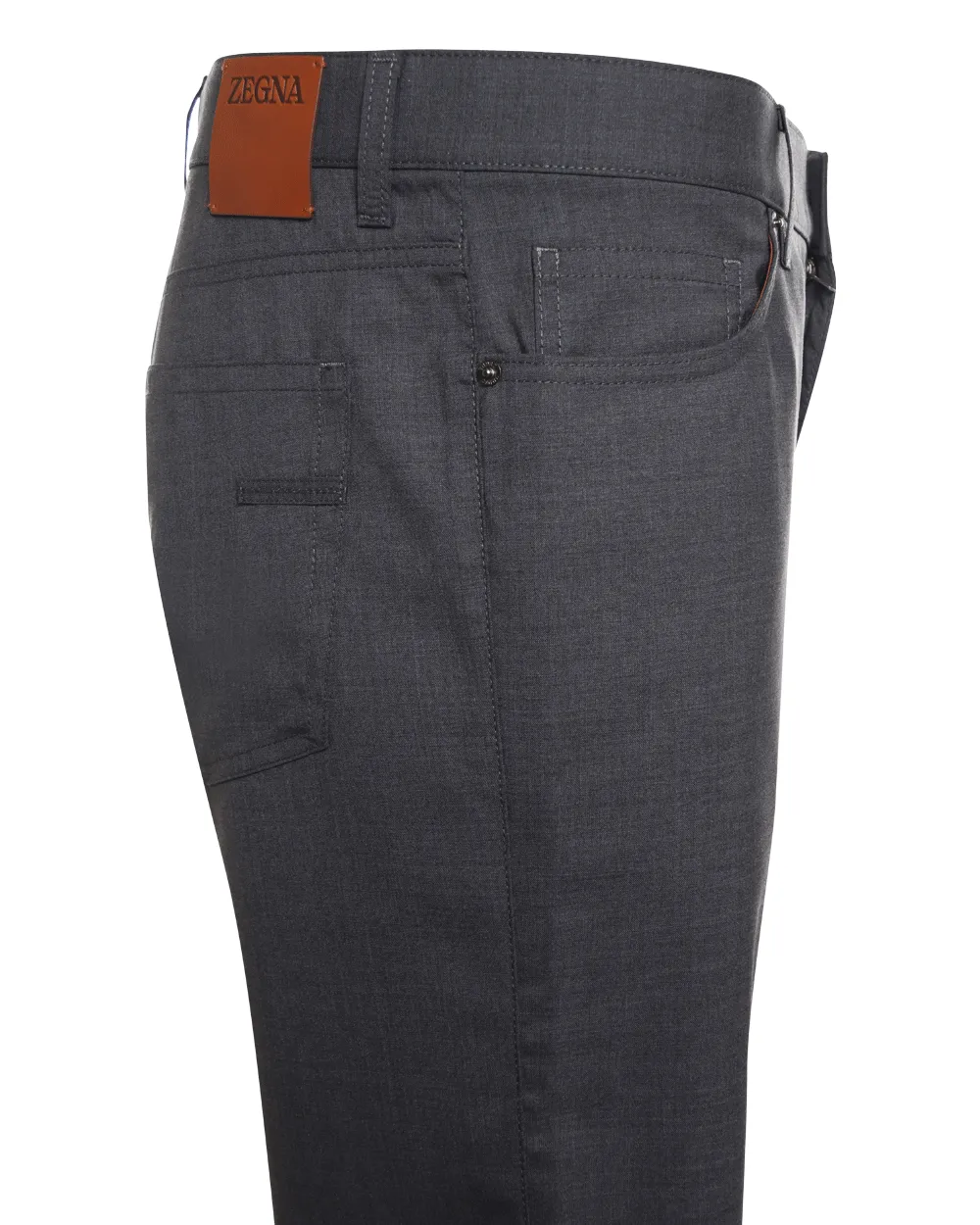 Grey Wool Flannel Pant