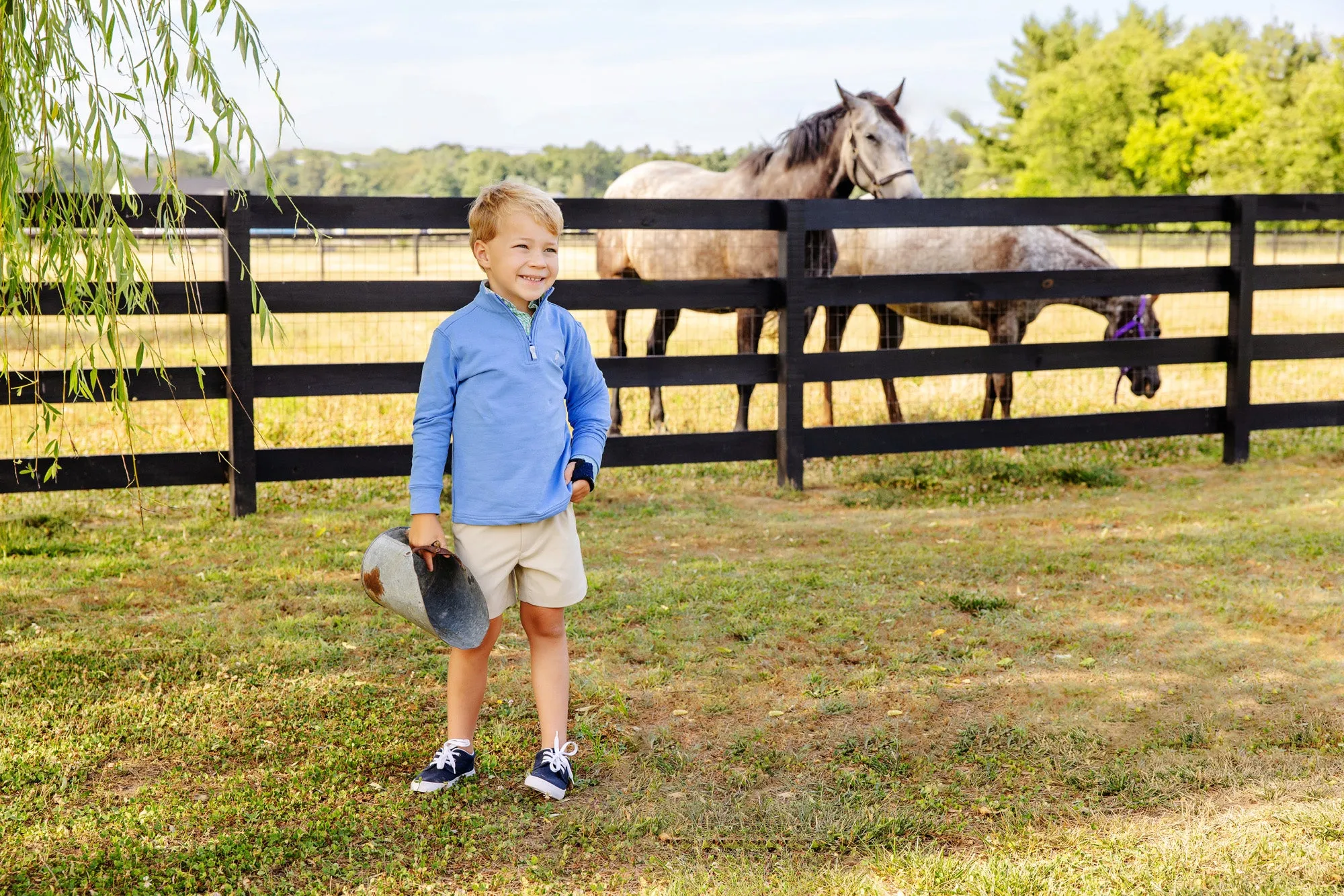 Hayword Half-Zip - Sunrise Blvd. Blue with Kennedy Cruise Stripe with Beale Street Blue Stork