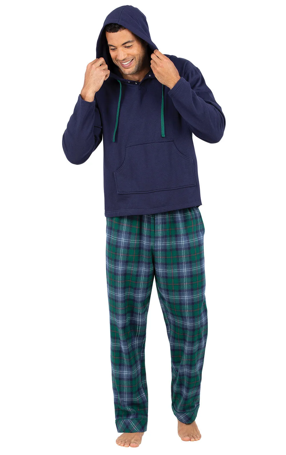 Heritage Plaid Hoodie Men's Pajamas