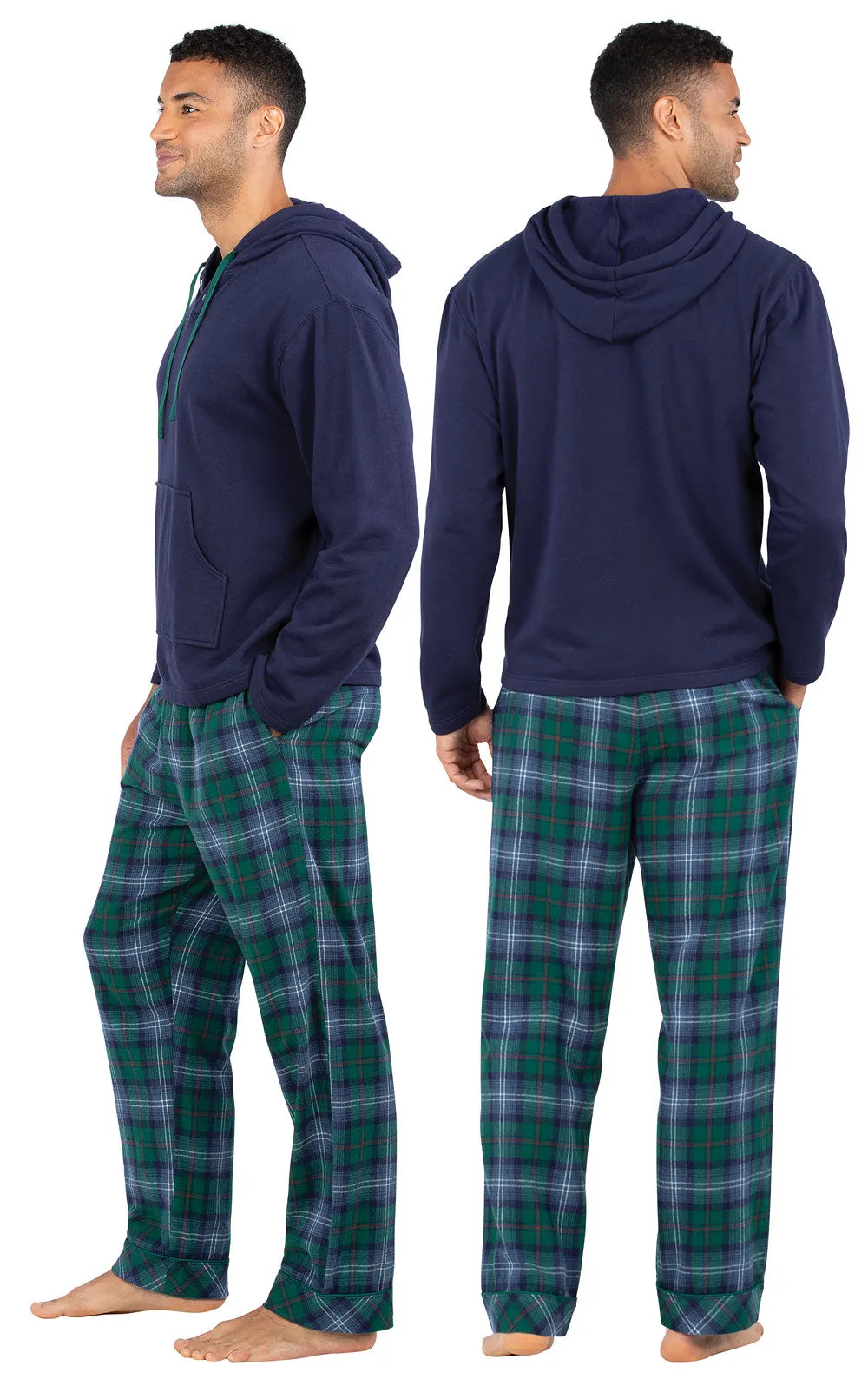 Heritage Plaid Hoodie Men's Pajamas