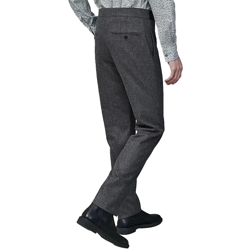 Hermes Bleu Pilote "Saint Germain" Pantalon Laine Matelasse Quilted Wool Men's Pants Sz44, BNWT!