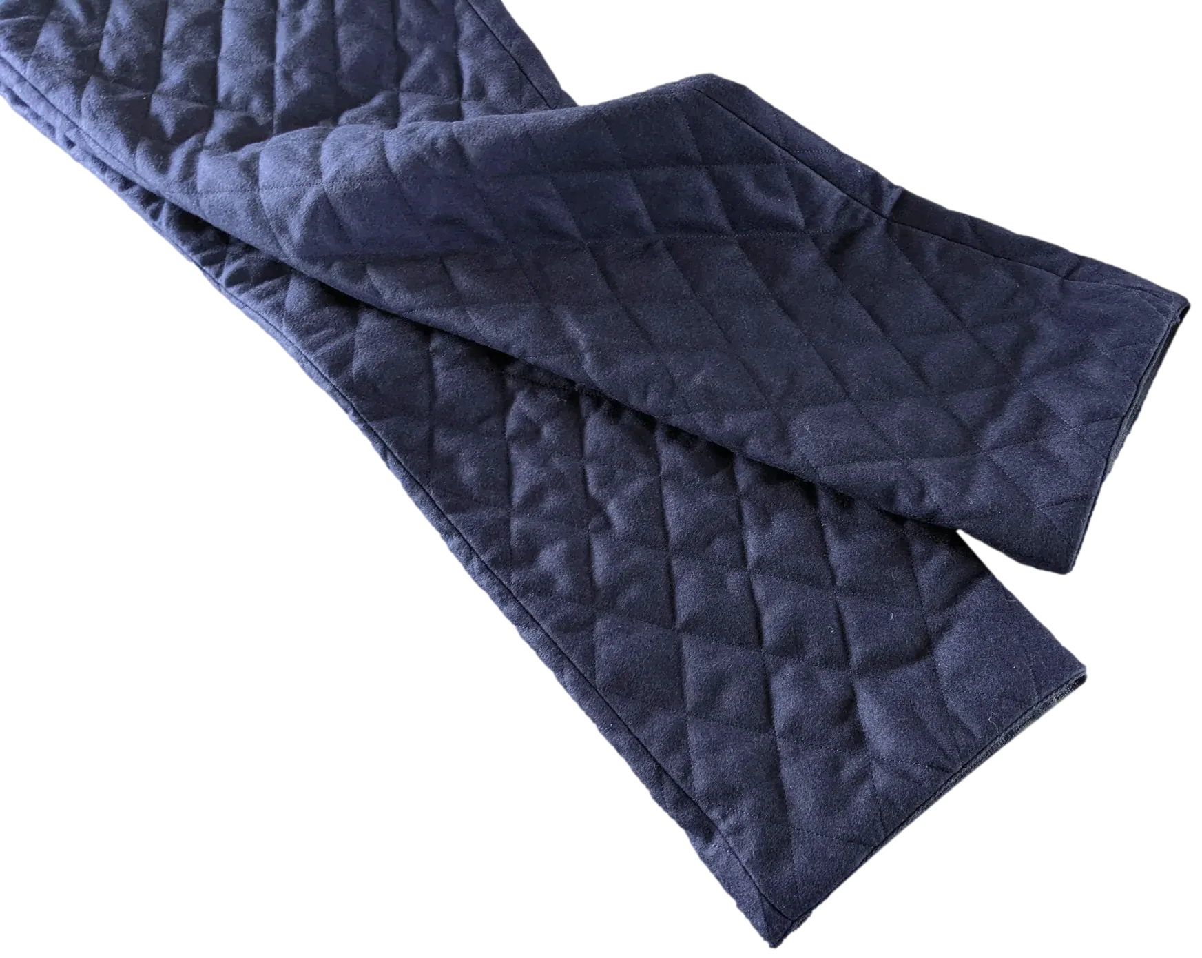 Hermes Bleu Pilote "Saint Germain" Pantalon Laine Matelasse Quilted Wool Men's Pants Sz44, BNWT!