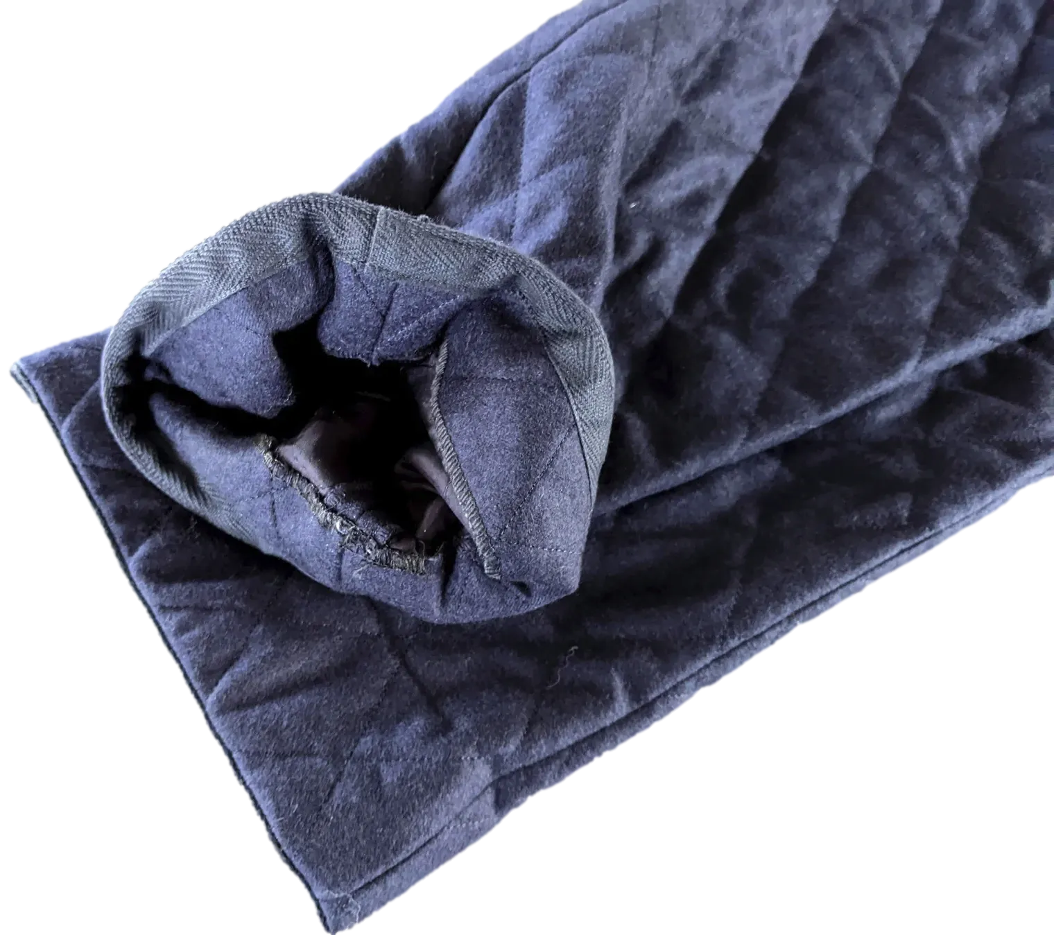 Hermes Bleu Pilote "Saint Germain" Pantalon Laine Matelasse Quilted Wool Men's Pants Sz44, BNWT!
