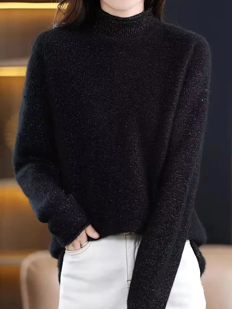 High Collar Woolen Sweater