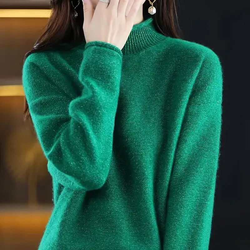 High Collar Woolen Sweater