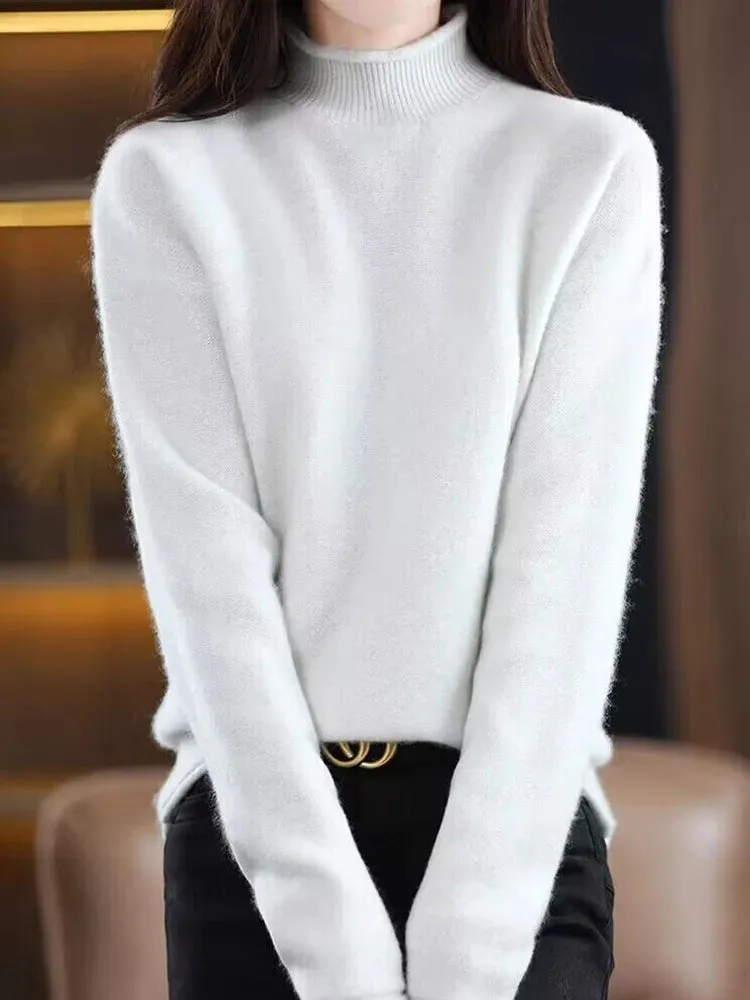 High Collar Woolen Sweater