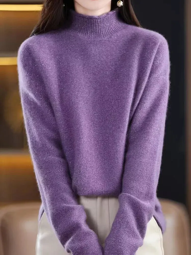 High Collar Woolen Sweater