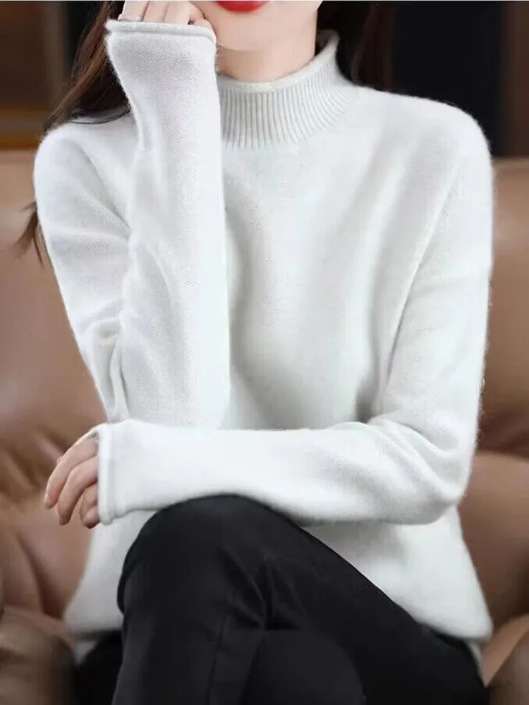 High Collar Woolen Sweater