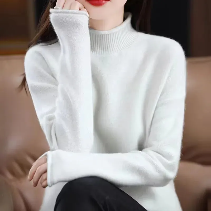 High Collar Woolen Sweater
