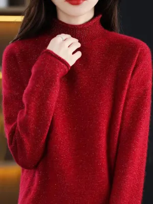 High Collar Woolen Sweater