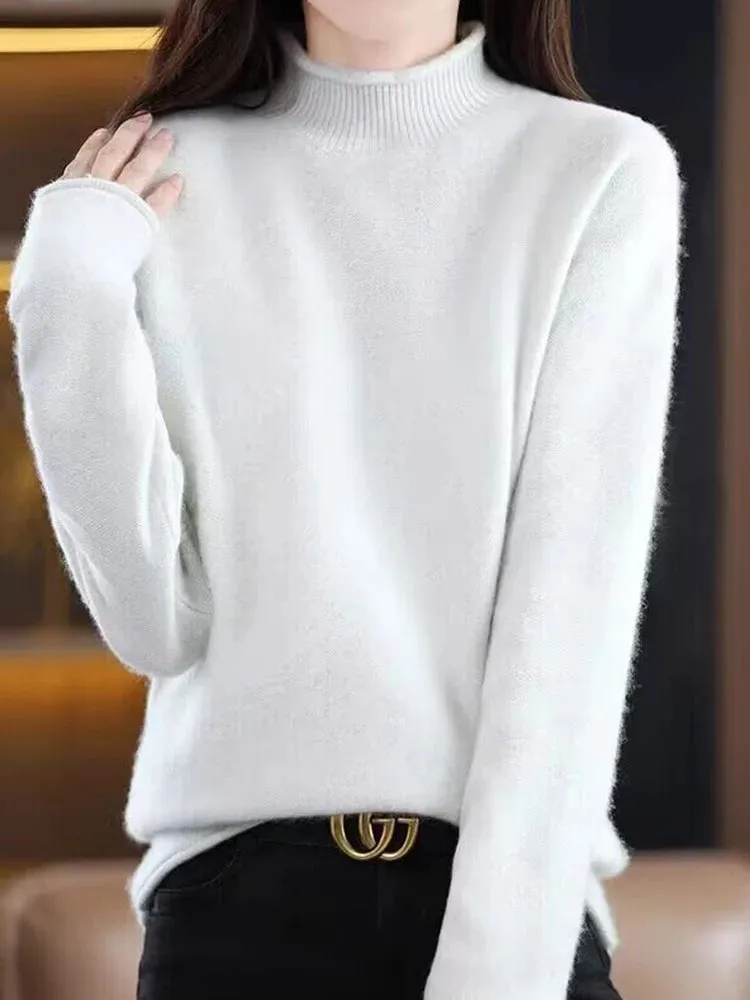 High Collar Woolen Sweater