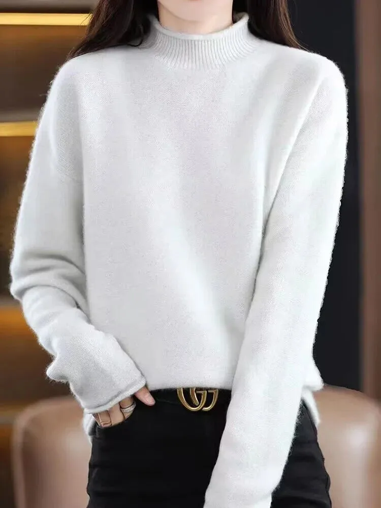 High Collar Woolen Sweater