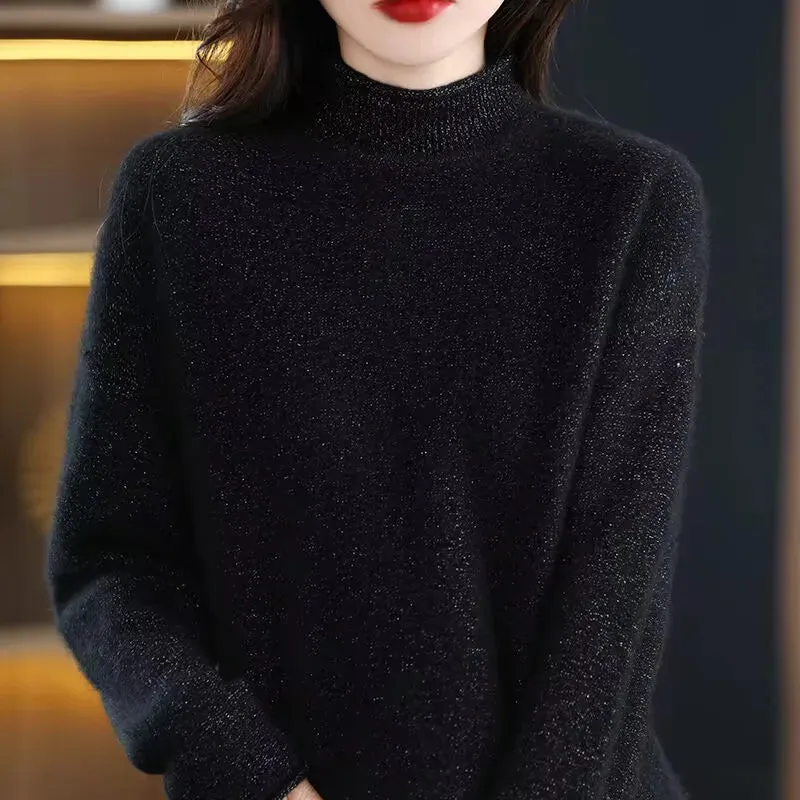 High Collar Woolen Sweater