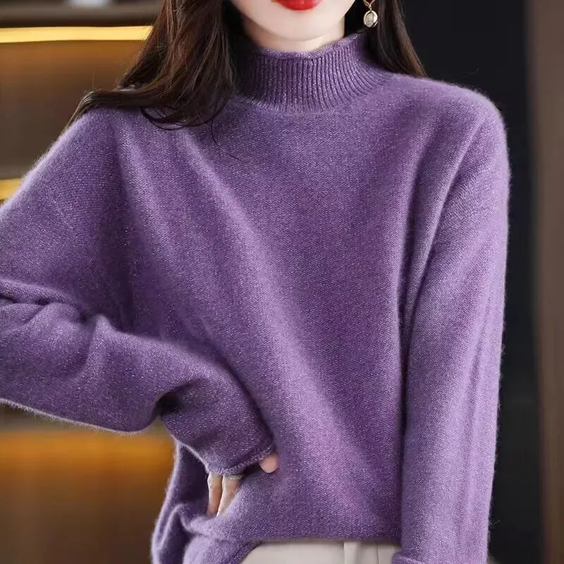 High Collar Woolen Sweater