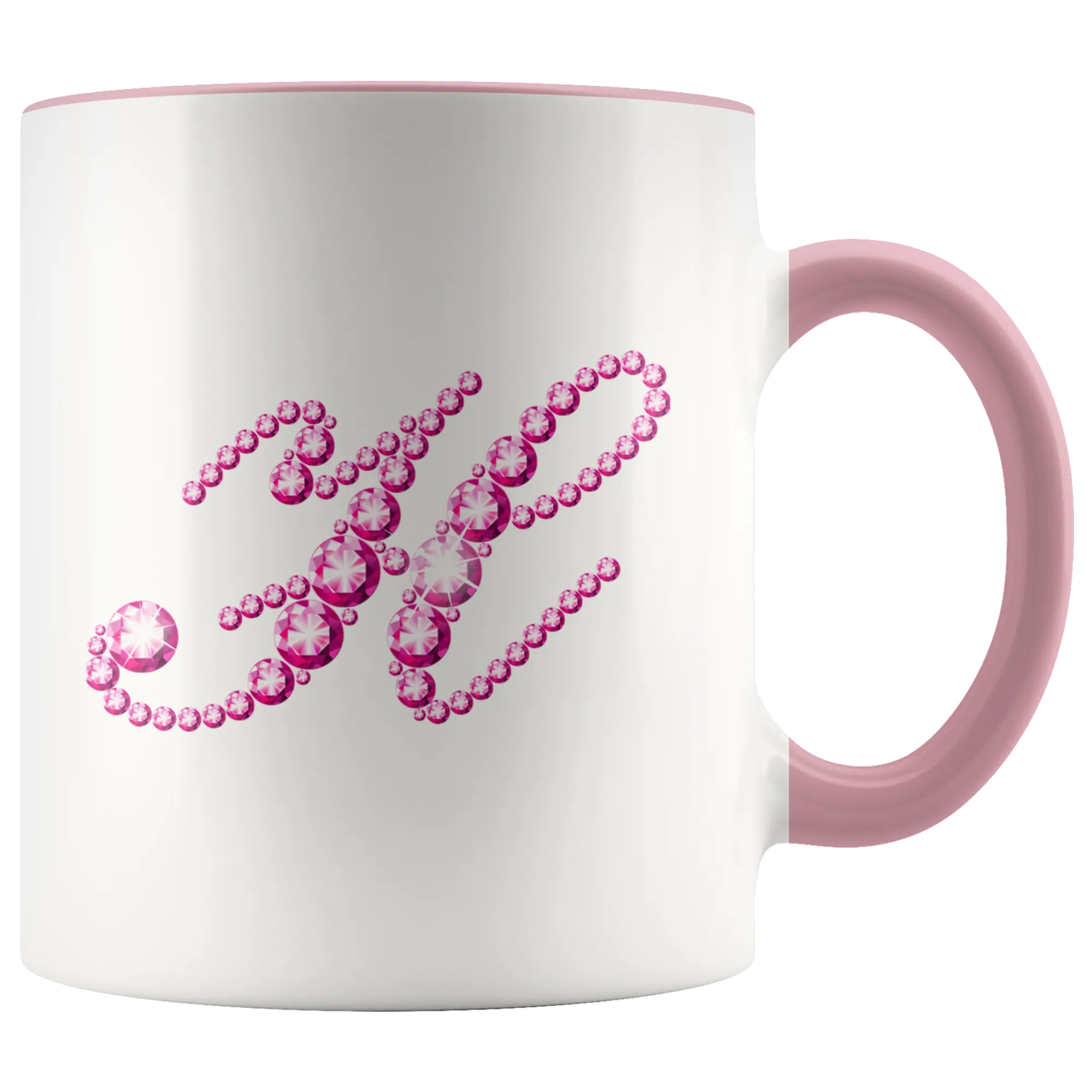 Initial H | Monogram Coffee Mug | Custom Letter Mug | Bling Style | Initial Letter Cup