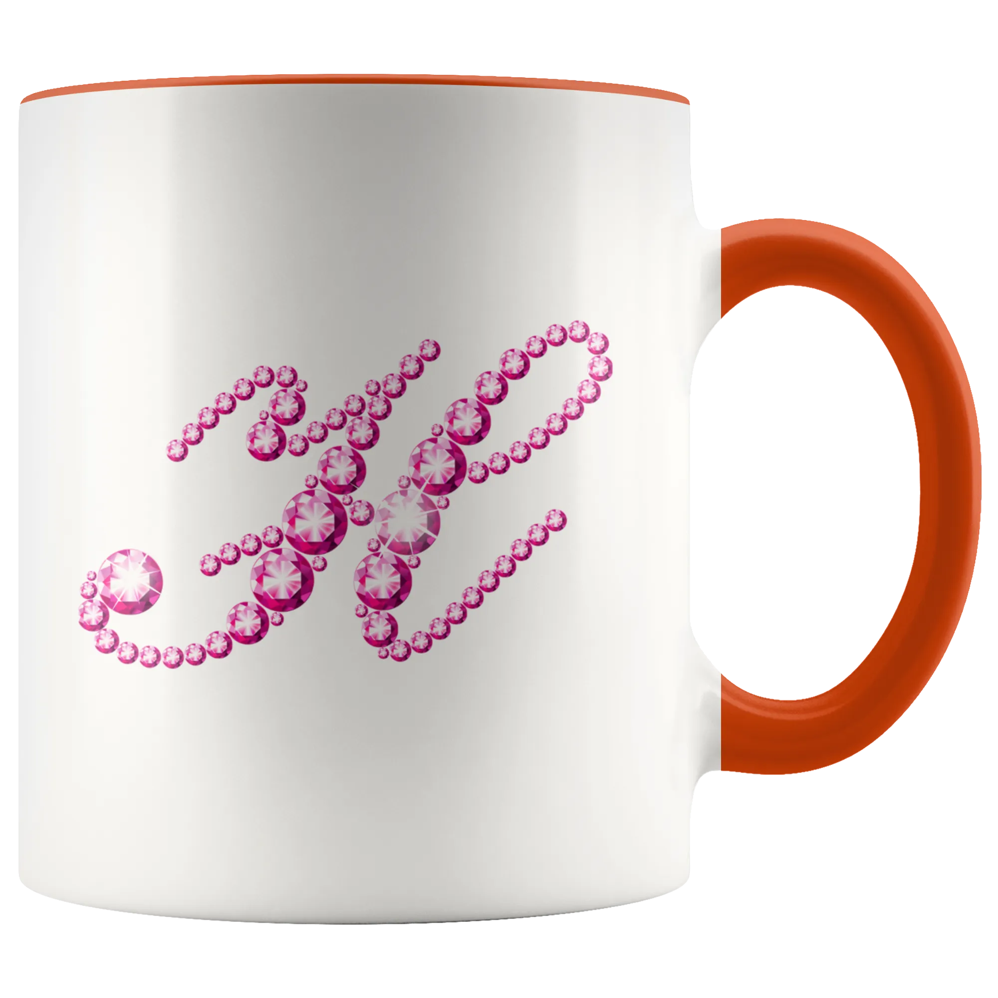 Initial H | Monogram Coffee Mug | Custom Letter Mug | Bling Style | Initial Letter Cup