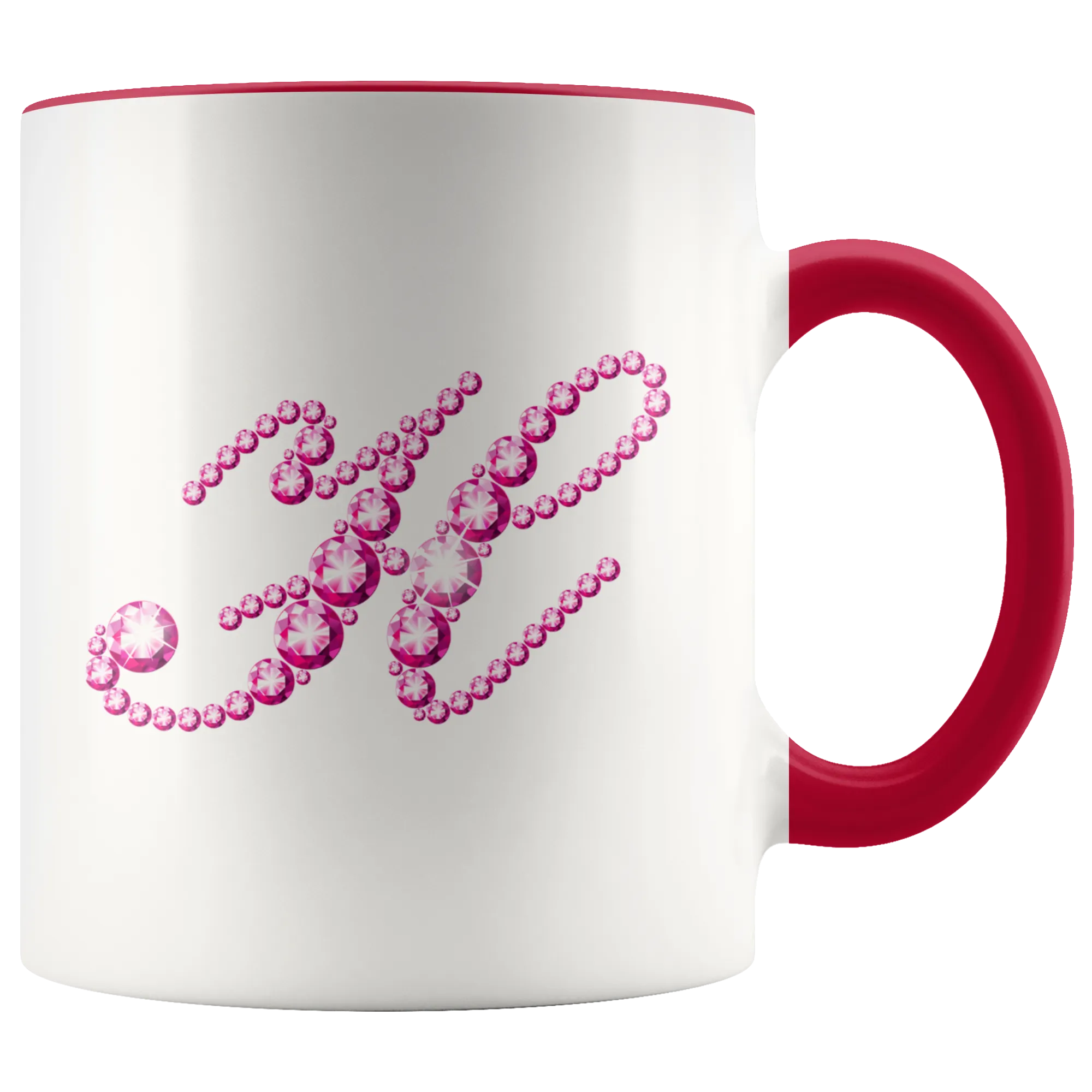 Initial H | Monogram Coffee Mug | Custom Letter Mug | Bling Style | Initial Letter Cup