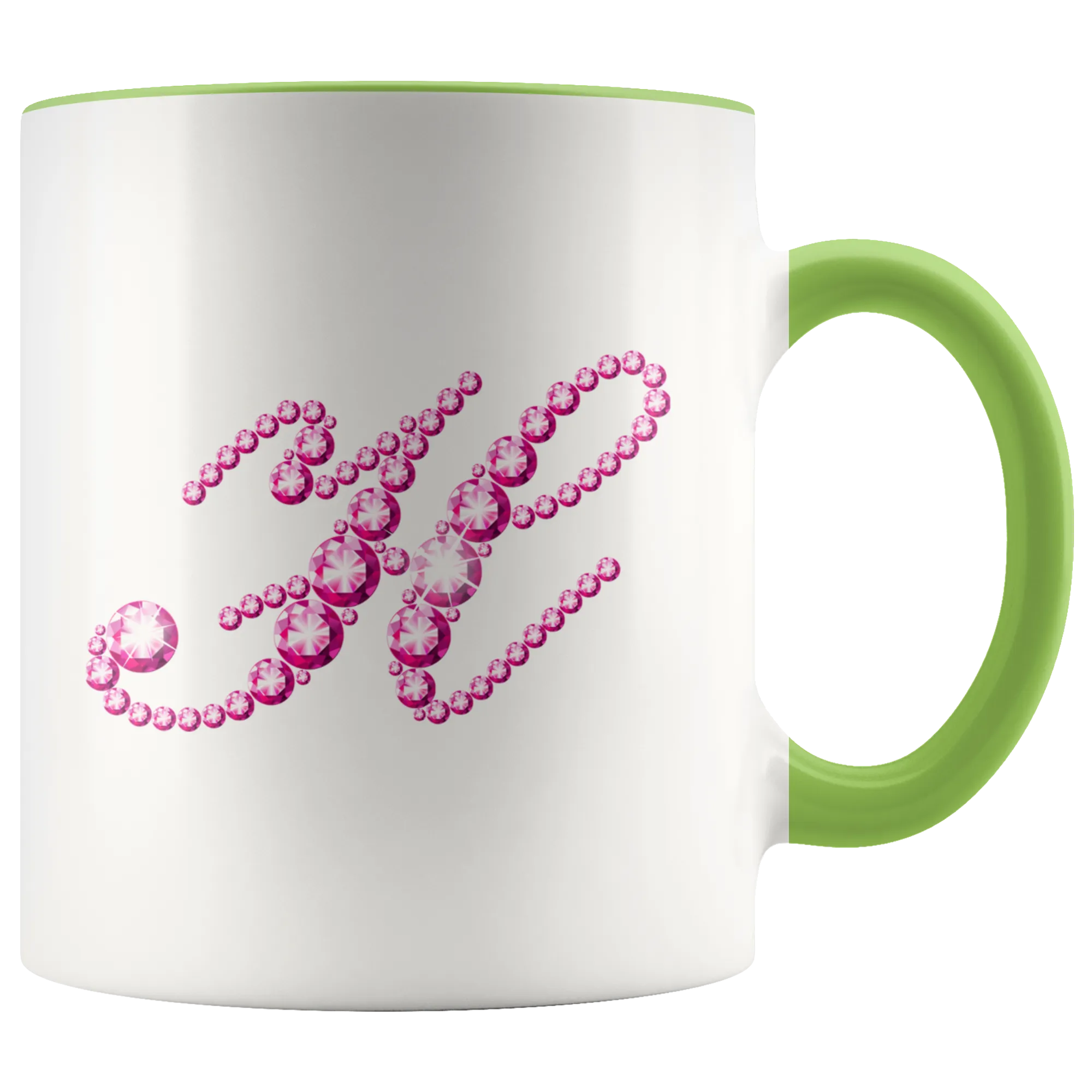 Initial H | Monogram Coffee Mug | Custom Letter Mug | Bling Style | Initial Letter Cup