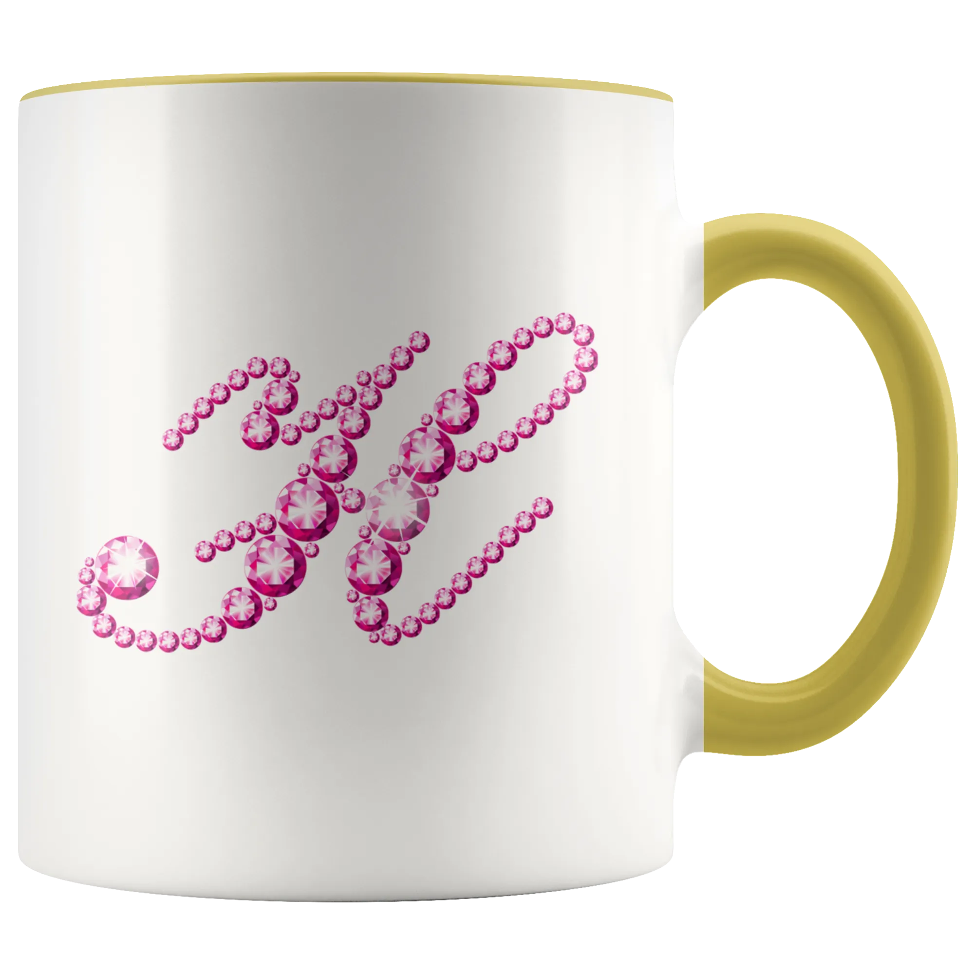 Initial H | Monogram Coffee Mug | Custom Letter Mug | Bling Style | Initial Letter Cup