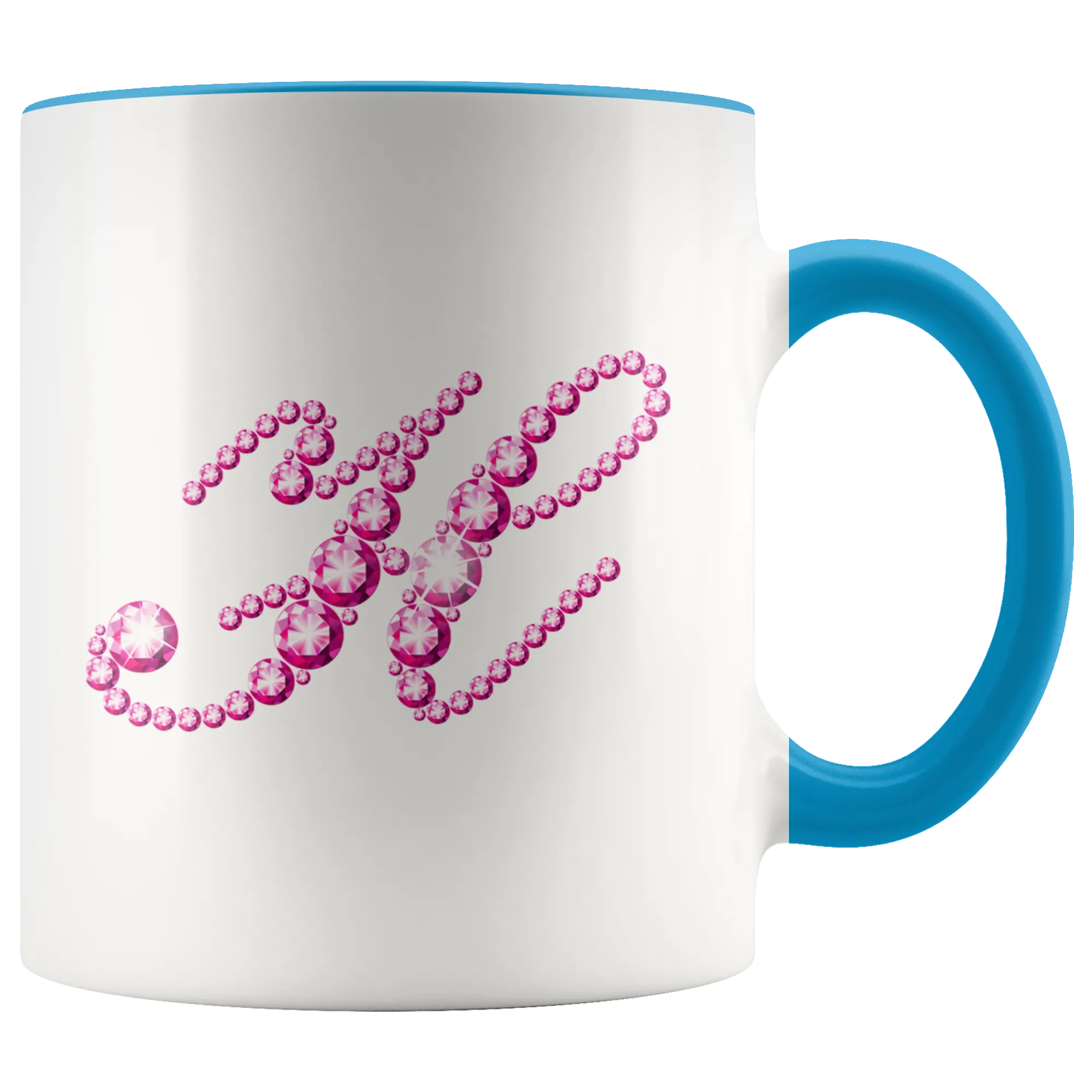 Initial H | Monogram Coffee Mug | Custom Letter Mug | Bling Style | Initial Letter Cup