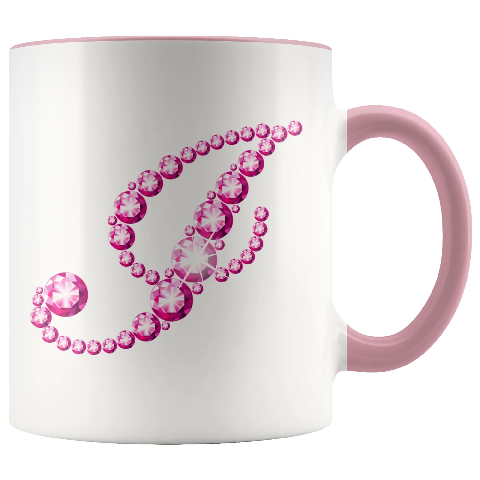 Initial I | Monogram Coffee Mug | Custom Letter Mug | Bling Style | Initial Letter Cup