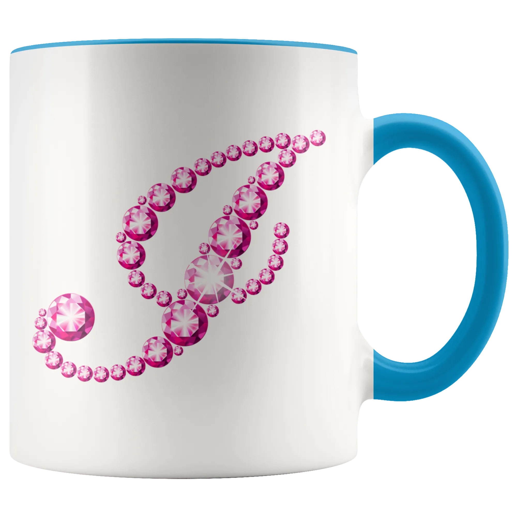 Initial I | Monogram Coffee Mug | Custom Letter Mug | Bling Style | Initial Letter Cup