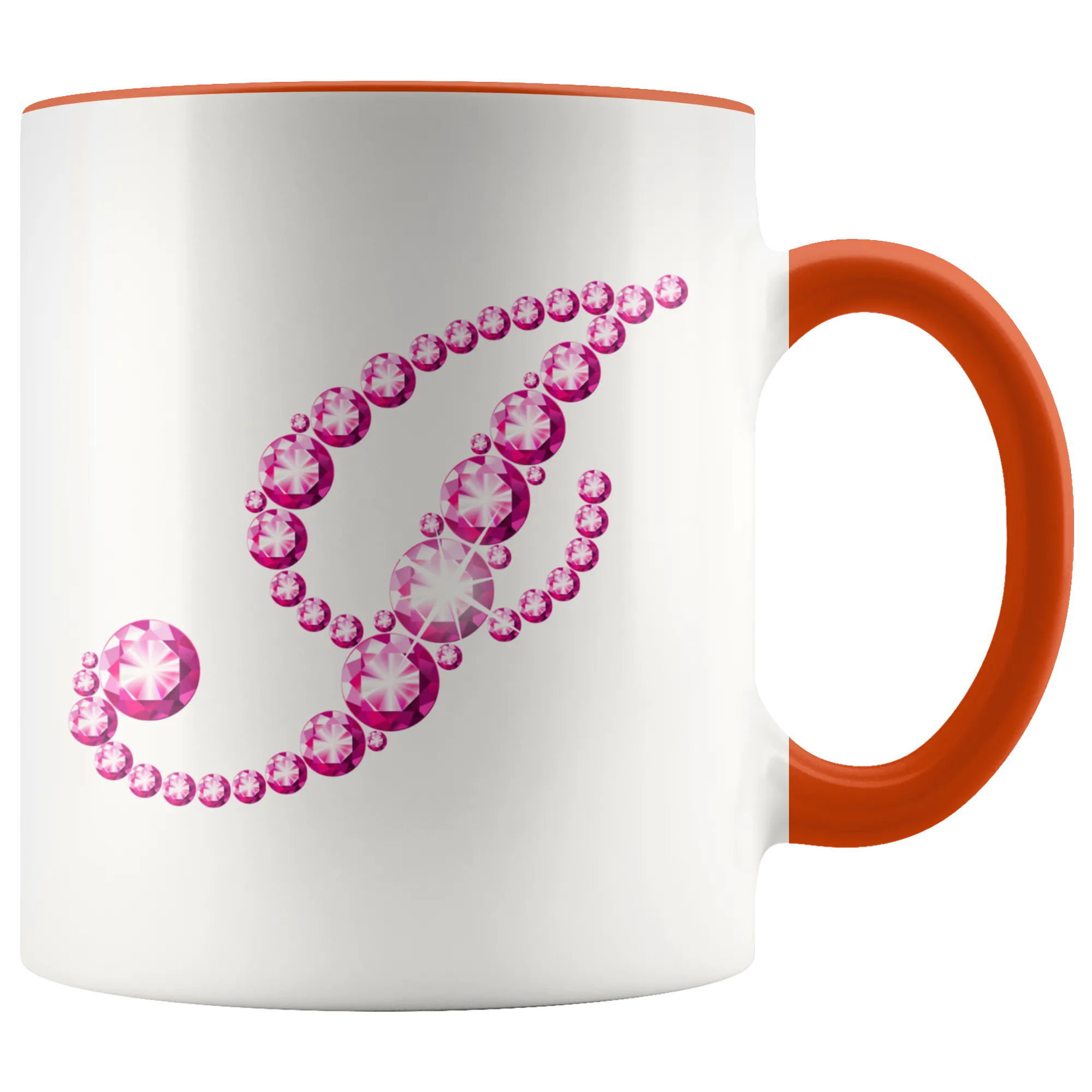 Initial I | Monogram Coffee Mug | Custom Letter Mug | Bling Style | Initial Letter Cup