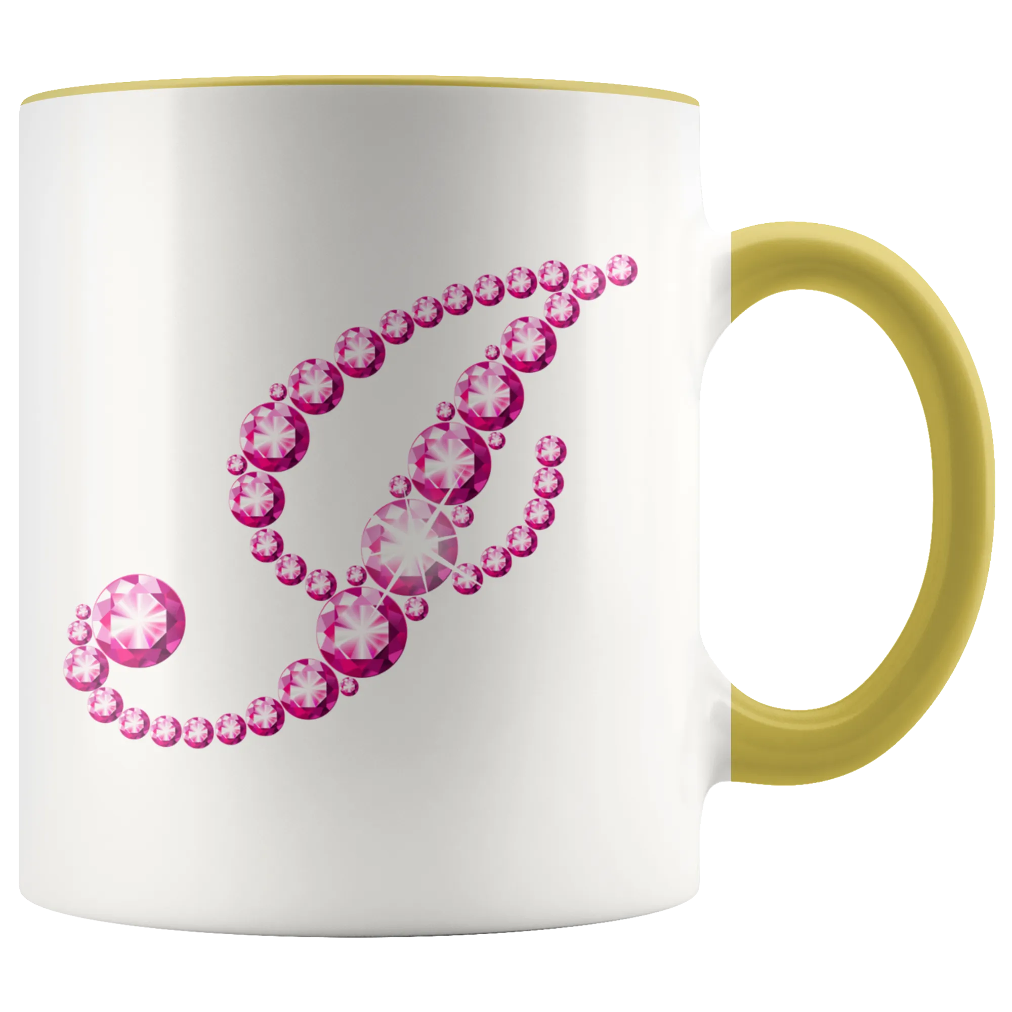 Initial I | Monogram Coffee Mug | Custom Letter Mug | Bling Style | Initial Letter Cup