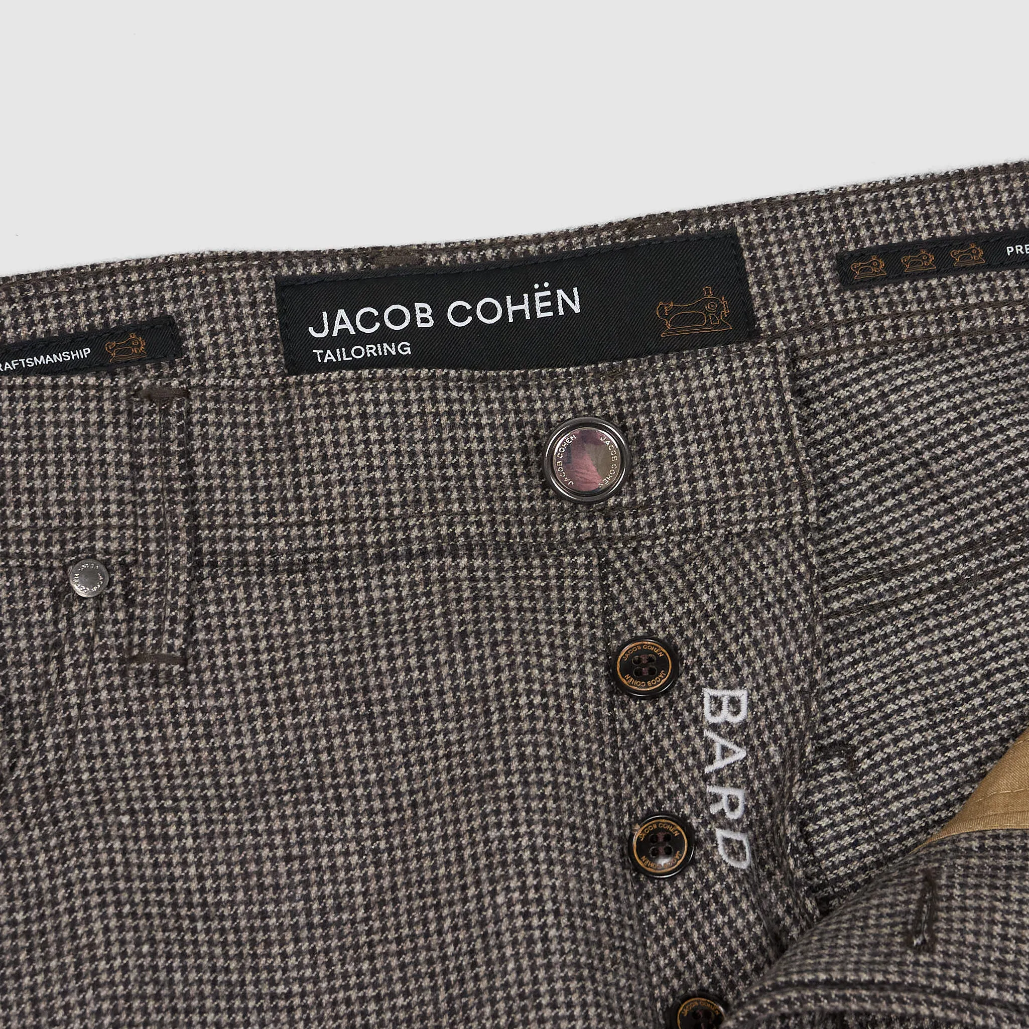 Jacob Cohen Houndstooth 5 Pocket Flannel Pants