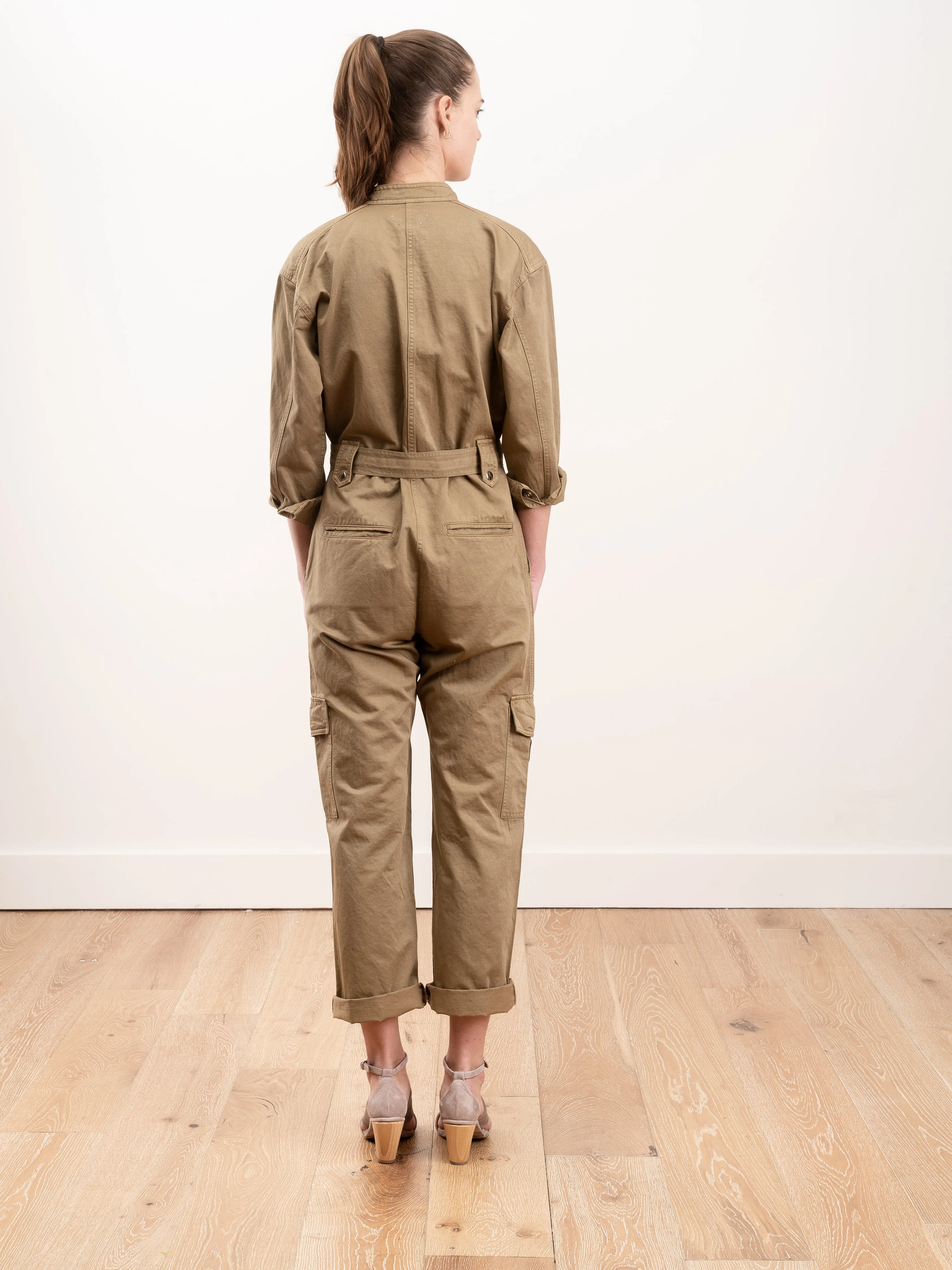 jumpsuit w/cargo pockets - olive