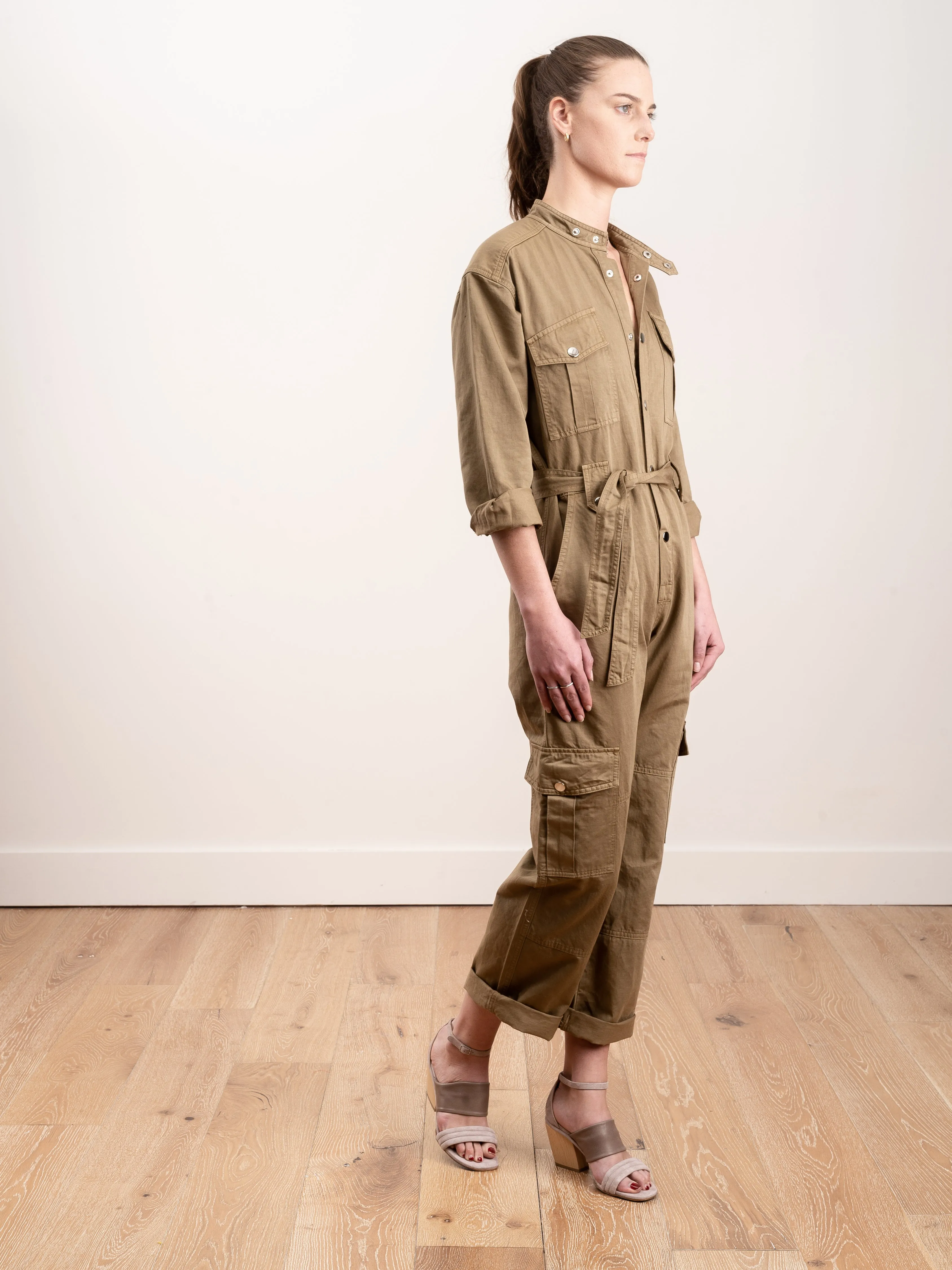 jumpsuit w/cargo pockets - olive