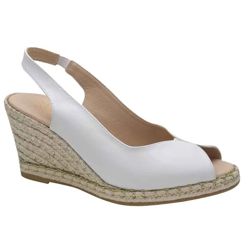 Kate Appleby White Wedge Sandal - Tregele