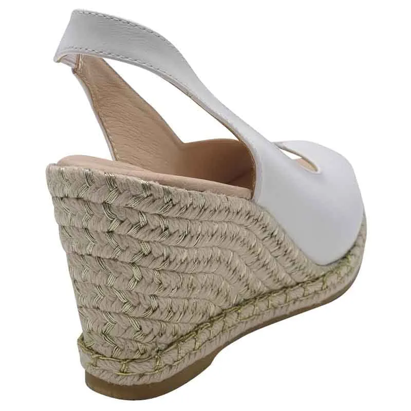 Kate Appleby White Wedge Sandal - Tregele