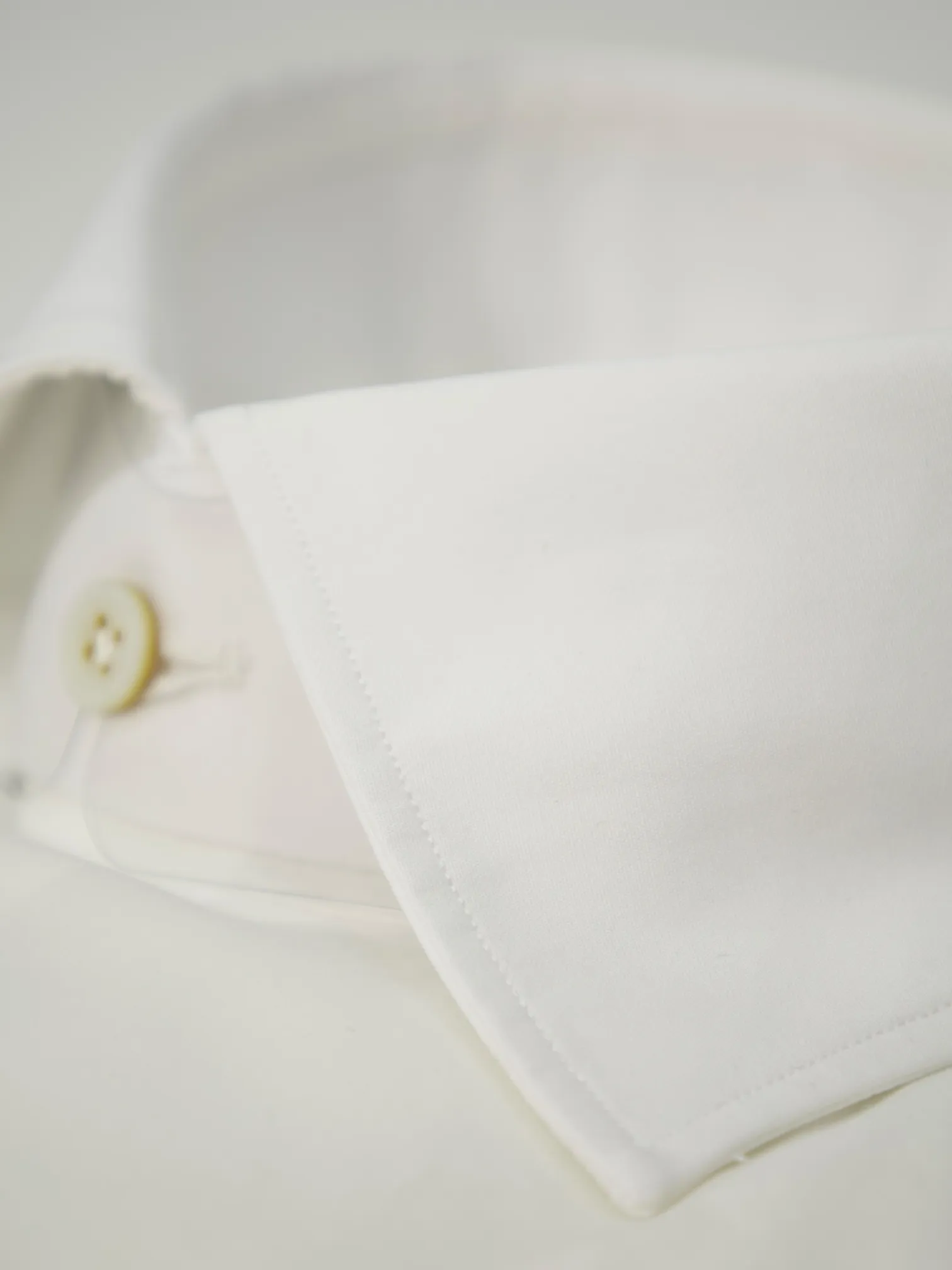 Kiton White Poplin French Cuff Shirt