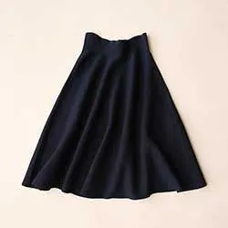 Knit Long Skirts Women Wool Mid-Calf Knit Skirt For Women Saia Longa Woolen Umbrella Long Skirts