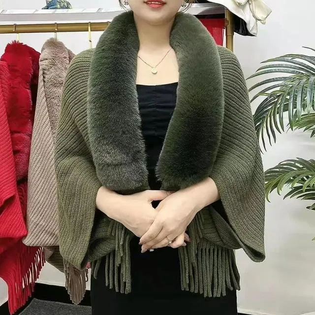 Knitted Loose Thickened Shawl Coat