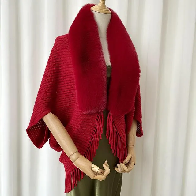 Knitted Loose Thickened Shawl Coat