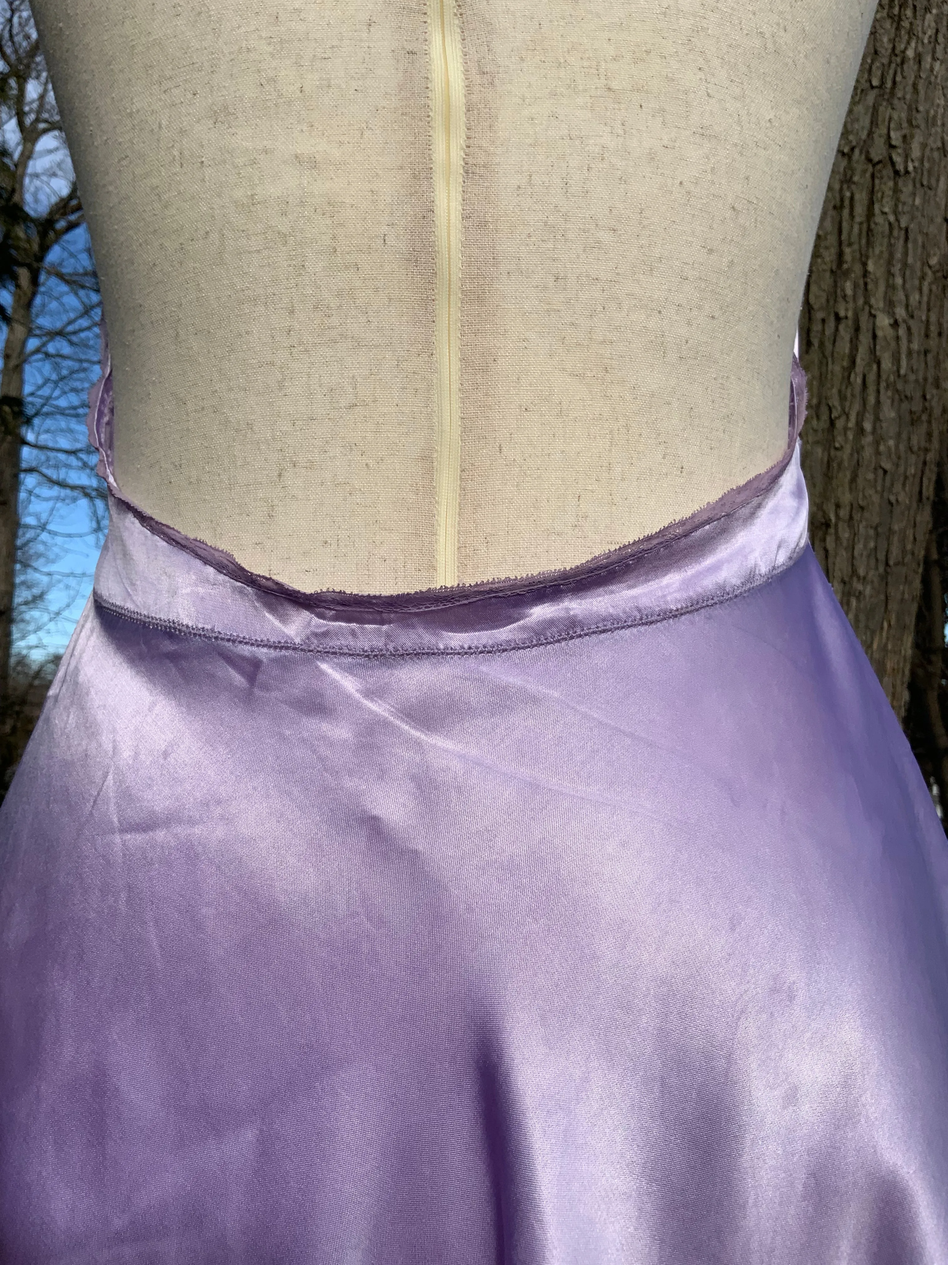 Lilac Satin Dress - 40s - 40L