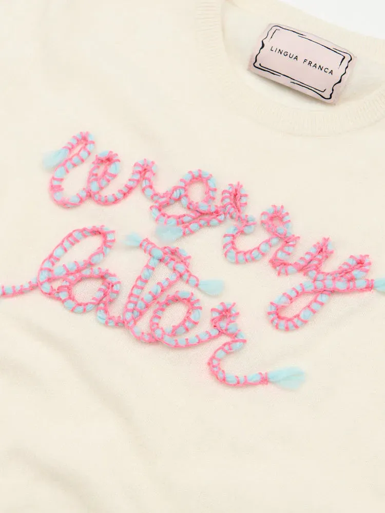 Lingua Franca Worry Later Crewneck