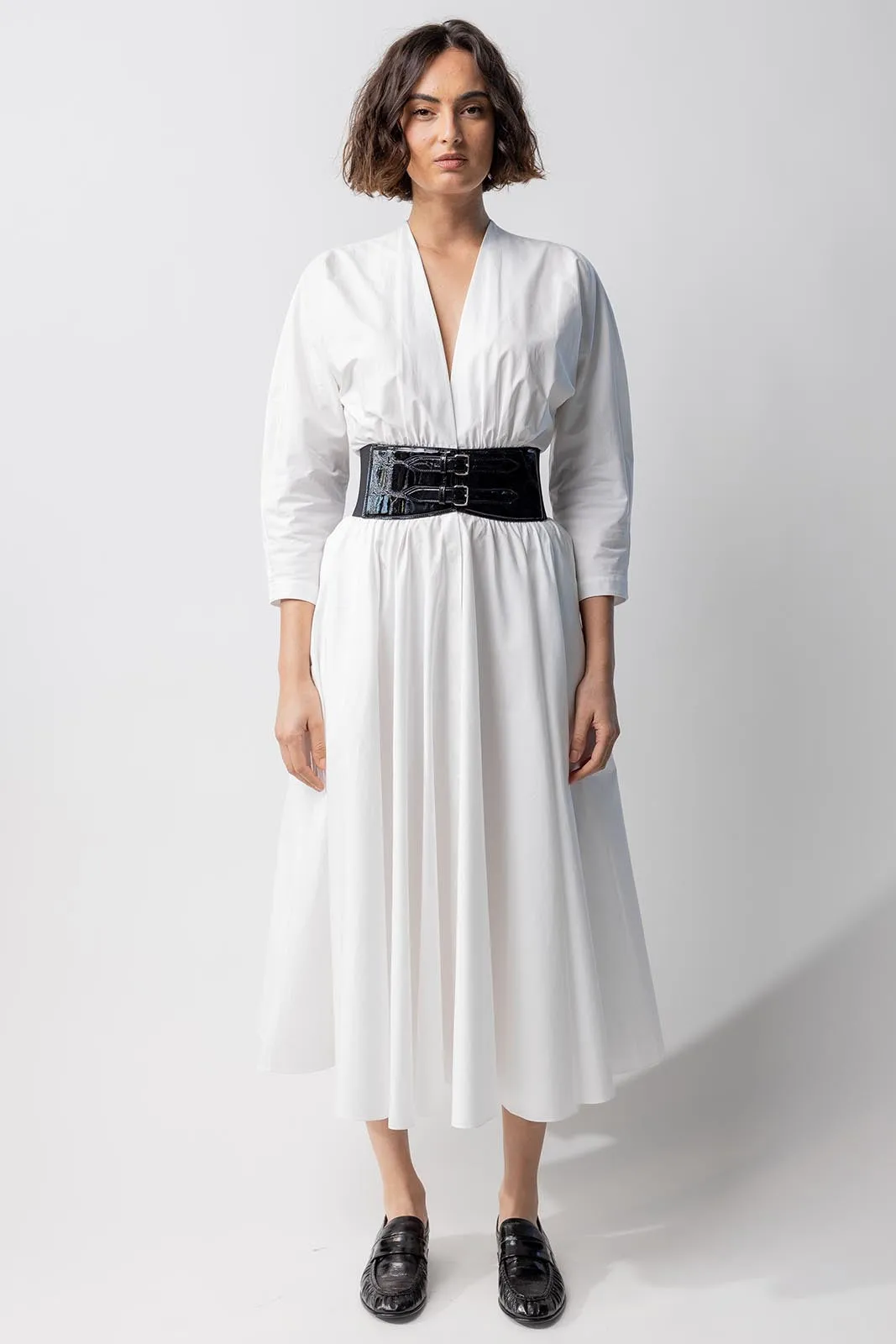 Long Sleeve Belt Dress